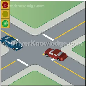 right-of-way to oncoming cars