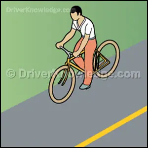Ride bicycle close to the right curb