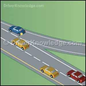 enter the flow of traffic on a highway 