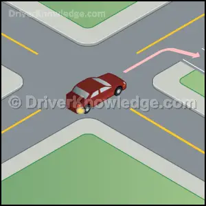 turn right to a driveway
