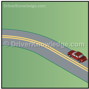 driving into a curve