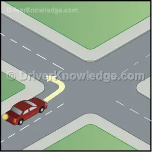 turning left onto a one way road