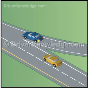 in highway a vehicle is attempting to merge into your lane