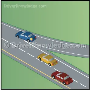 when entering freeway merge smoothly 