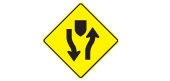  traffic separated by an island