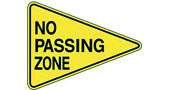 no passing zone