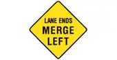 lane ends ahead