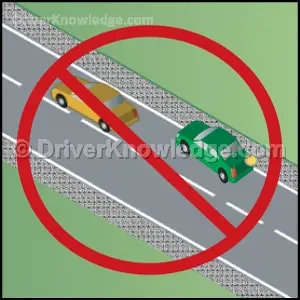 Driving off the paved roadway 