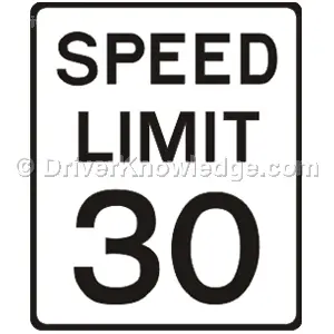 Speed limit signs