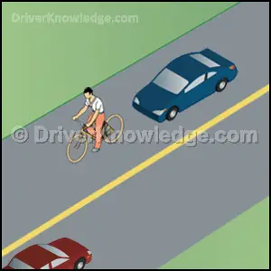 best strategy to pass the bicyclist safely