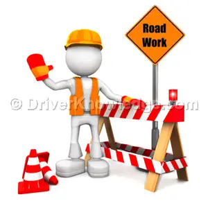 a flagger in construction area