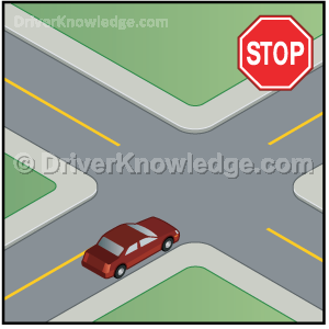 stop sign with no stop line
