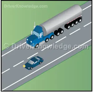 pass a large truck
