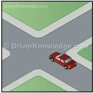 entering a blind intersection
