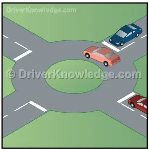 right-of way in a traffic circle